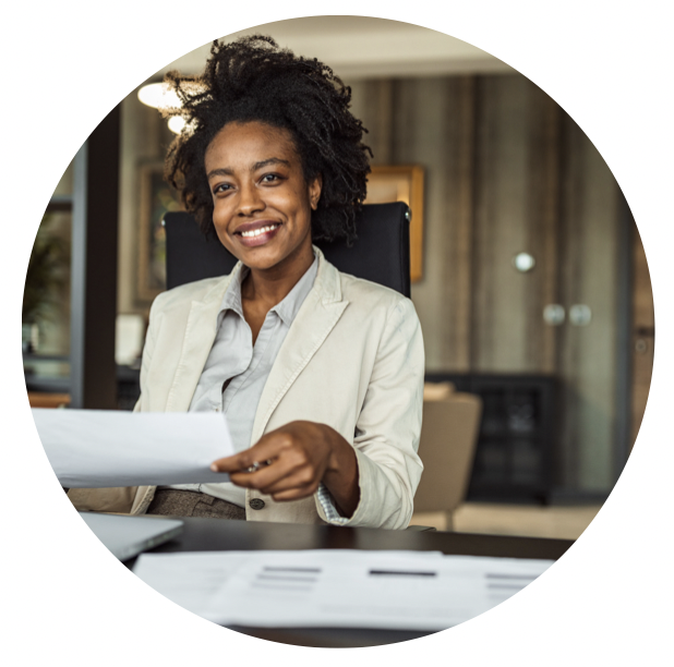 African-American woman smiling